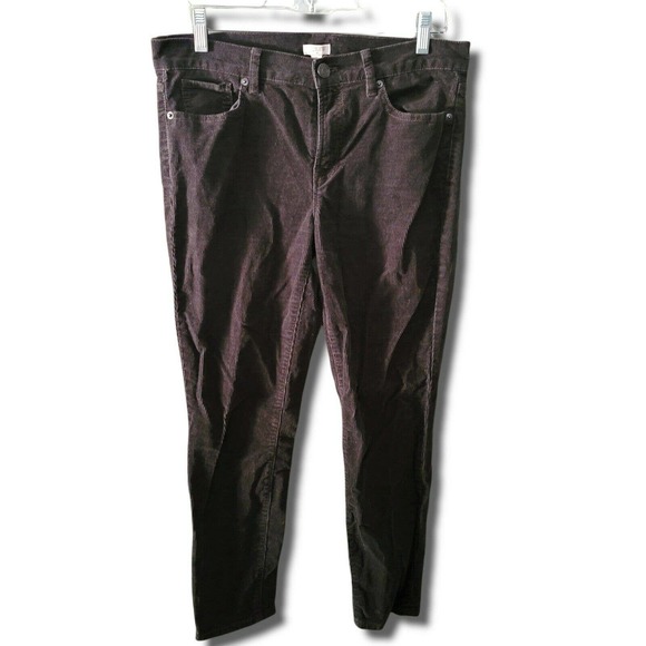 J. Crew Pants - J. Crew dark brown Toothpick Corduroys pants Cords 28 32X27 short petite